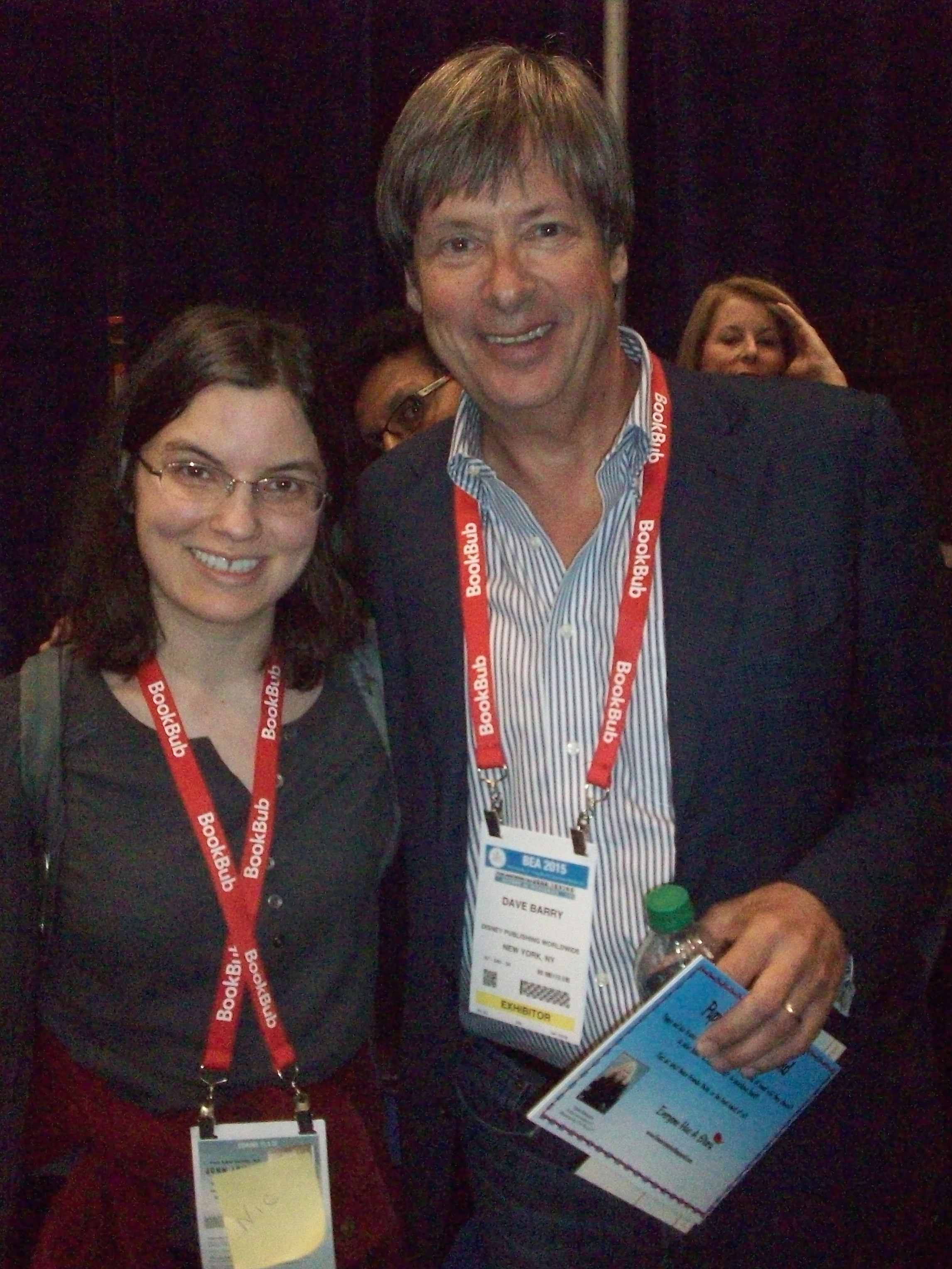 Anica Lewis with author and humorist Dave Barry